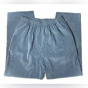 Vintage Alfred Dunner Blue Women's 14 Elastic Corduroy 70's Pants Velvet Stretch